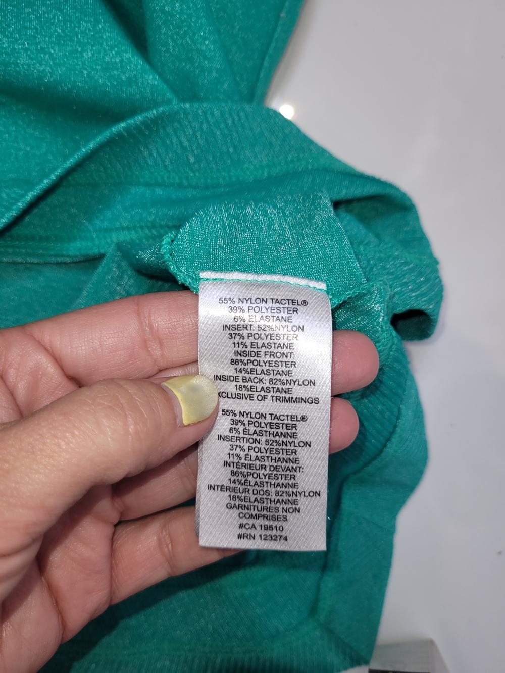 Lolë Emerald Green Glitter Strappy Tank Top Asymmetrical Hem XS - Picture 7 of 13